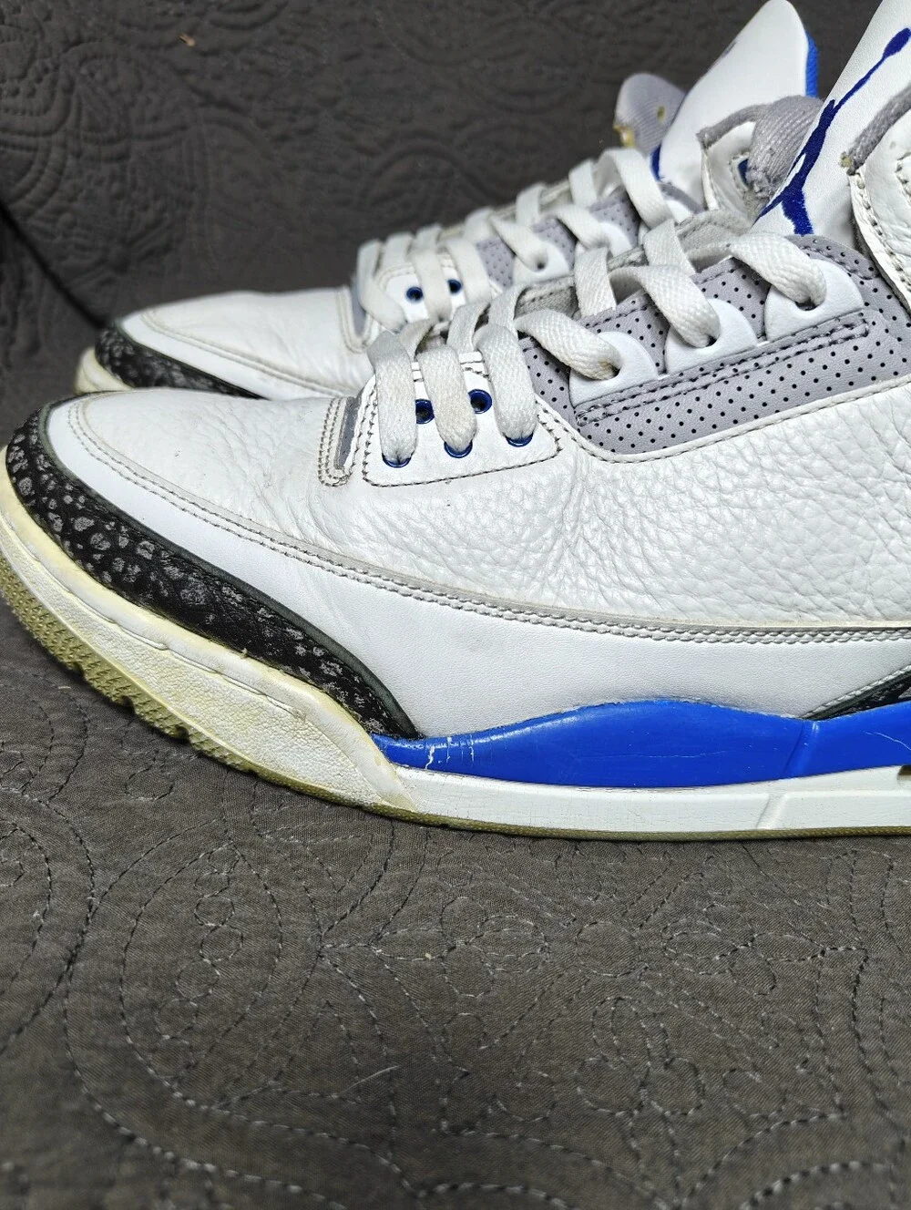 Nike Air Jordan 3 Retro Mid Racer Blue Basketball Sneakers Men's Shoes Size 13